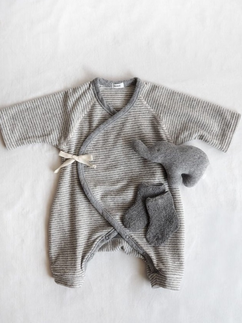 Makie baby terry kimono baby one piece layette newborn